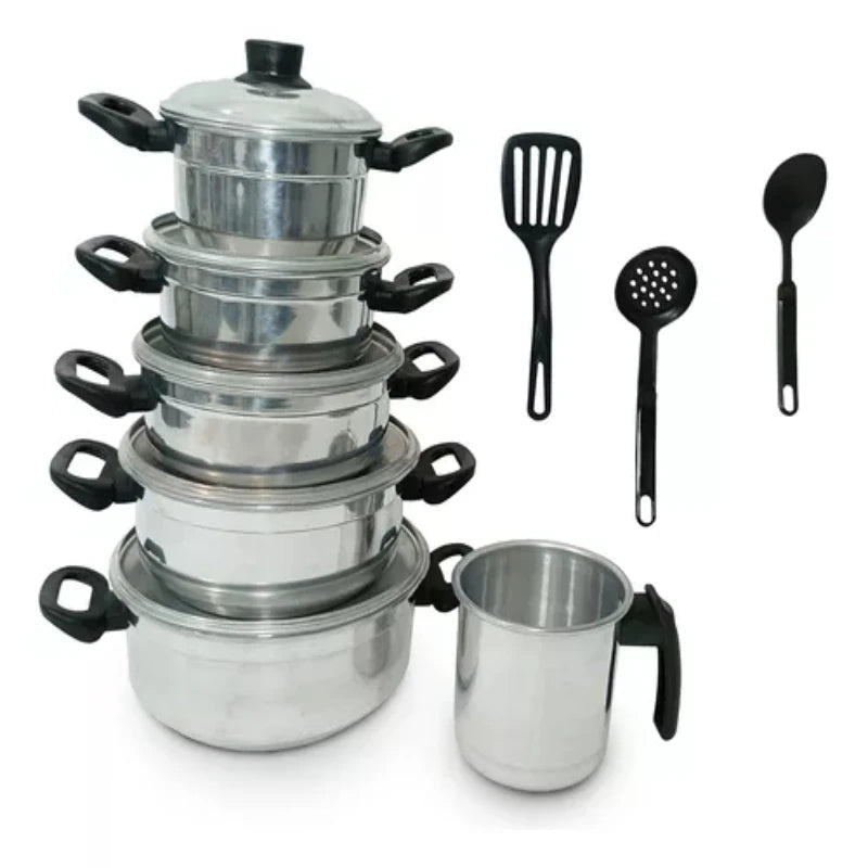 Kit De Panelas De Cozinha Polido, Panela De Grelha De Ferro Fundido, Fritadeiras Omelete Pan, Grelha De Ferro Fundido, 9 pcs